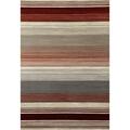 Art Carpet 9 X 12 Ft. Bastille Collection Heathered Stripe Border Woven Area Rug, Red 841864107850